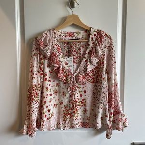Zara Floral Ruffled Top
